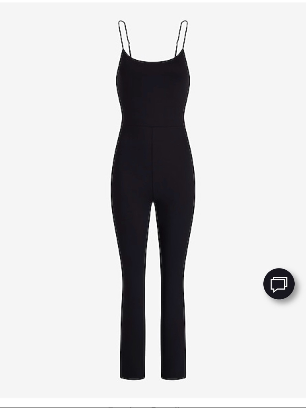 Express Body Contour Square Neck Legging Jumpsuit Black XS